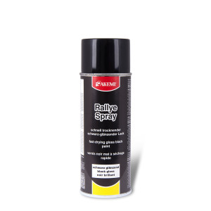 RALLYE SPRAY PAINT BLACK GLOSS - lesklý černý tvrdý lak
